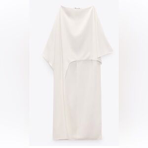 Zara Asymmetric Cape Blouse, NWT, Sz M-L